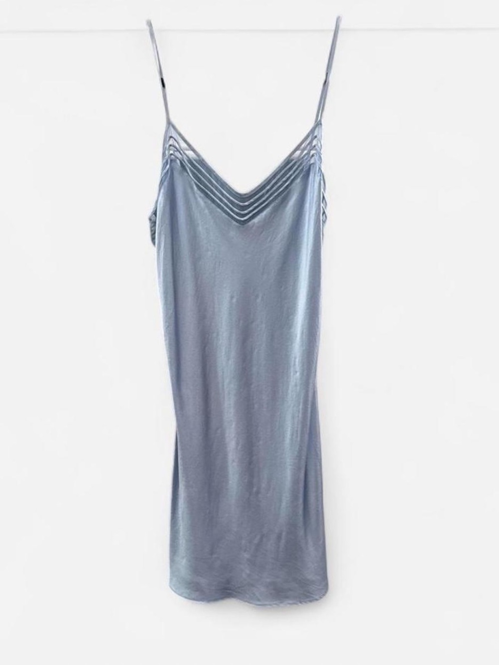 Vintage Y2K Victoria's Secret silk slip dress size M 100% Silk dusty blue